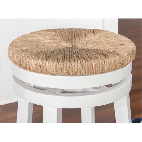 Powell Furniture Linon Morgan 25.5\" Wood Counter Stool in White