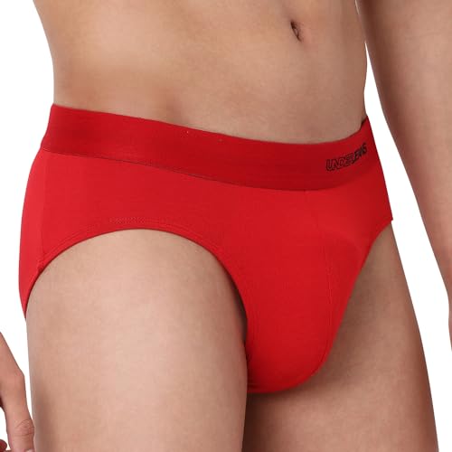Image of Underjeans Men Premium Mid Grey Cotton Blend Regular Fit Brief