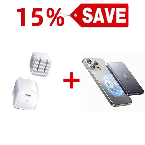 TORRAS MiniMag Qi2 Power Bank, 10,000mAh & Low Temp 30W USB C Charger— Buy Together to Save 15%