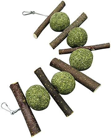 Bunny Chew Toys for Teeth, PeSandy Natural Pet Chew Toy Hand Made Timothy Hay Cakes for Chinchilla Guinea Pig Hamsters Holland Lop Prairie Dogs Squirrels Gerbils Rabbit Chewing & Molar Teeth, 9.5oz