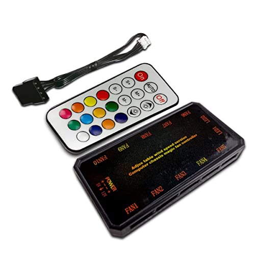 G-FIRE EWLC01 CONTROLADORA FAN COOLER RGB 6 PINOS Argb ATE 10 FANS COM CONTROLE REMOTO