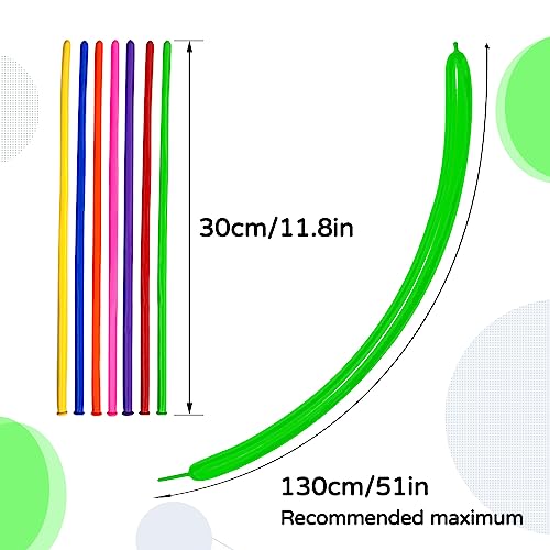 Image of 260 Long Balloons for Balloon Garland Thickening Skinny Latex Twisting Animals Modeling Christmas Birthday Wedding Party Festival Decorations 100pcs