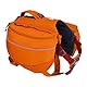 RUFFWEAR Approach Pack, Hunderucksack-Tragetasche mit integriertem Geschirr und Taschen, Tragbares Haustier-Wander- und Campingzubehör mit 2 Leinenbefestigungspunkten, Campfire Orange (Small)