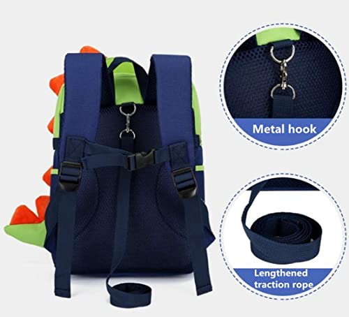 Mochila de 3D Desenho Animado de Dinossauro para Meninos E Meninas Mochila Escolar Mochila de Jardim