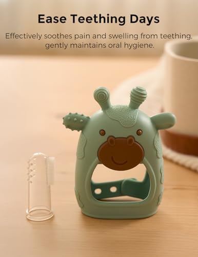 Image of Momcozy Baby Kit, Baby Shower & Registry Essential Kit for Grooming & Cleansing Care, Includes Electric Nail File, Teether, Bath Brush, Cradle Cap Brush,Comb, Finger Toothbrush,Newborn Must-Have
