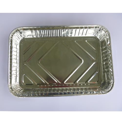 Bandeja de papel de aluminio que recoge la grasa de la barbacoa, pack de 10 piezas plata 7
