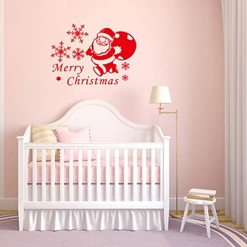 LIOOBO Christmas Wall Stickers Window Stickers Removable Xmas Holiday Window Clings Wall Decals