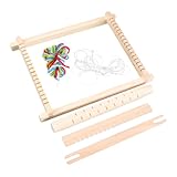 Cabilock Holz Webrahmen für DIY Webmaschine Handgefertigtes Webspielzeug aus Holz von Kreativität und Kritischem Denken für Mädchen und Jungen