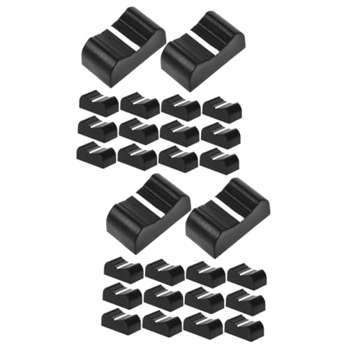 Parliky - Parliky 40pcs Mixer Black Keycap Appliance Slider Fader Caps Replacement for Mixer Accessories