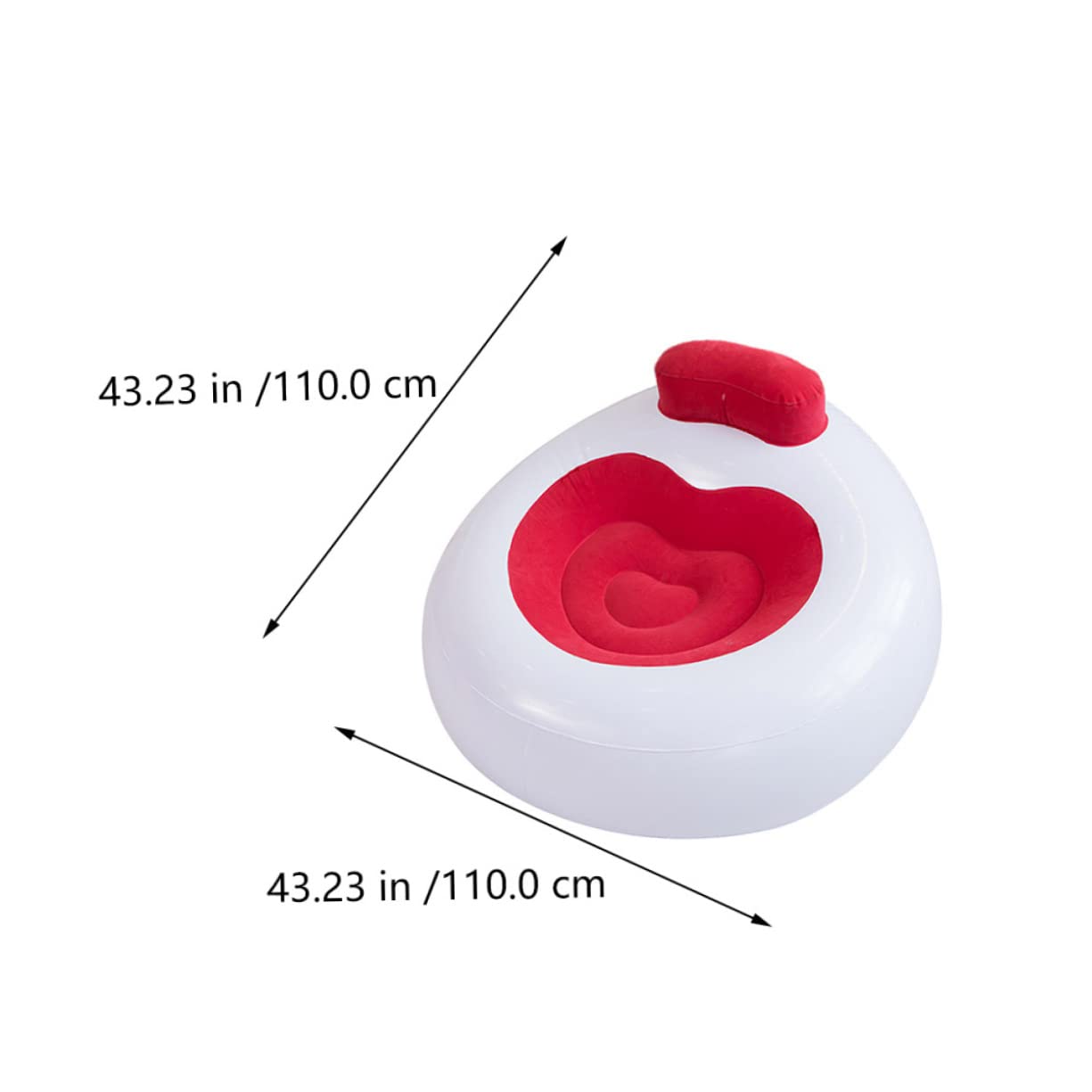 Toyvian 1 Szt Składana Dmuchana Sofa Powietrze Przenośne Dmuchana Poduszka Na Stołek Wysadzony Leżak Przenośna Sofa Dla Nadmuchiwany Fotel Rozkładany Leżak Plażowy Pcv Rumieniec Z Oparciem