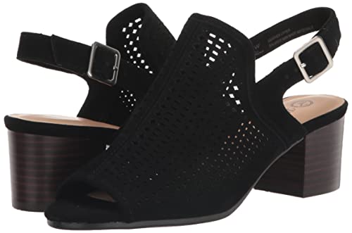 Bella Vita Women's Emmalyn Heeled Sandal, Black Suede Leather, 9.5 #TOP6