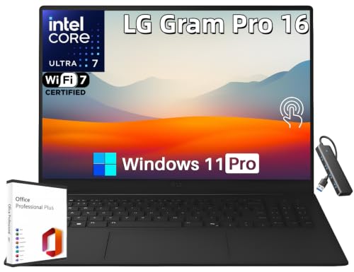 Image of LG Gram Pro 16 Touchscreen Laptop 32GB LPDDR5X 1TB SSD Offcie Lifetime