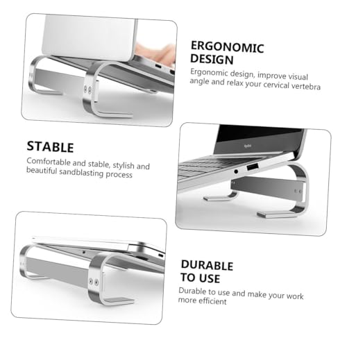 Soporte portátil para laptop de aluminio NUOBESTY plateado miniatura 3
