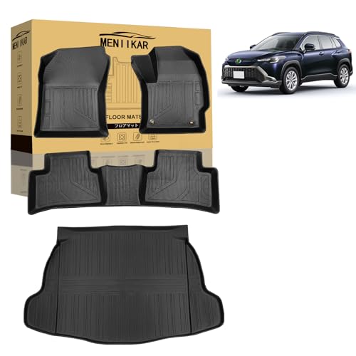 「MENIIKAR」トヨタ 新型カローラクロス 10系 TOYOTA COROLA CROSS 2WD専用のフロアマット&ラゲッジマット。3Dカーマットが防水・防滑・防汚でTPE素材製。トヨタ 新型カローラクロス 10系 TOYOTA COROLA CRO