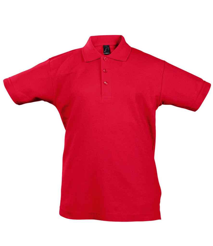 Super Lemon Camisa Polo clásica Unisex para niños y niñas, Manga Corta, Lisa, Casual, Uniforme Escolar, Tiempo de Juego en Blanco (4 años, Rojo), Rosso, L