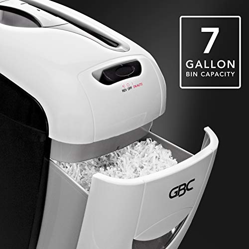 Gbc Paper Shredder, 7 Sheet Capacity, Super Cross-Cut, 1 User, Personal, Style+ (1758581), White/Black #TOP2