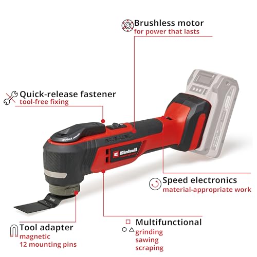 Einhell Professional TP-MG 18 Li BL-Solo Power X-Change Cordless Multi-Tool (18V, 3 Functions, Magnetic Chuck, Accessories Included) Supplied Without Battery or Charger 3 Einhell Professional TP-MG 18 Li BL-Solo Power X-Change Cordless Multi-Tool (18V, 3 Functions, Magnetic Chuck, Accessories Included) Supplied Without Battery or Charger - Image 3