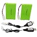 Blomiky 2 Pack 9.6V 2000mAH NiMH Rechargeable AA Battery Packs with Standard Tamiya Connectors Plug and USB Charge Cable for RC Tank Car Truck and Vehicles 9.6V Tamiya 2