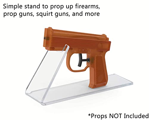 Marketing Holders 10 Pack Acrylic Small Gun Stand Model Toy Display 1.38 Inch Wide X 4.38 Inch Deep Platform For Retail Tabletops And Diy Artists And Crafters #TOP5