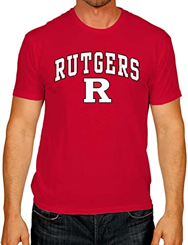 Collegiate Premium Cotton Short-Sleeve T-Shirt - Adult Sizes (as1 Alpha l Regular Regular Rutgers)