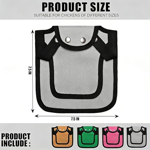 4 Pcs Chicken Saddles with Adjustable Straps,Chicken Saddle Back Protector,Comfortable Hen Aprons
