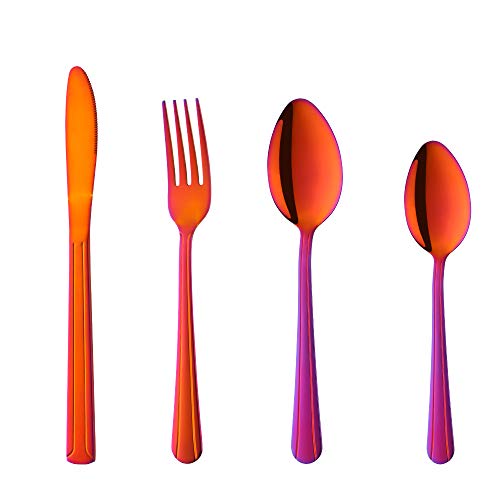4-Piece Silverware Set, BuyGo Dinnerware Set Stainless Steel Flatware Set Home Kitchen Hotel