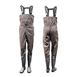 HIOD Vadeadores de Pecho de Pesca con Mosca Transpirables para una Superficie de Nailon 100% Espesada Impermeable y una Capa de Malla Fina Tejida para Vadear,39