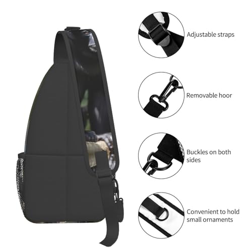 Mochila Crossbody Gibbon Mono Negra para Trekking miniatura 5