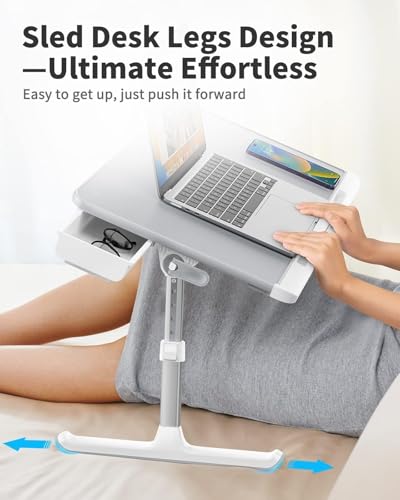 SAIJI Laptop Bed Tray Table - Adjustable Lap Desk for Couch (Gray) - image 5