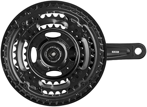 Shimano Guarnitura 8-Velocità Nera FC-M311 48/38/28D 175mm+Parac, Schwarz
