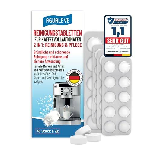 AGUALEVE® Reinigungstabletten 40 Stück (2 in 1: Reinigung +...