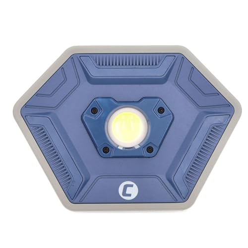 cartrend LED Flutlichtstrahler, robuster LED-Strahler, 3000 Lumen Lichtleistung, 6500 K Farbtemperatur, wiederaufladbarer 6700 mAh Akku, drei Belichtungsmodi, 180° neigbarer Magnetfuß