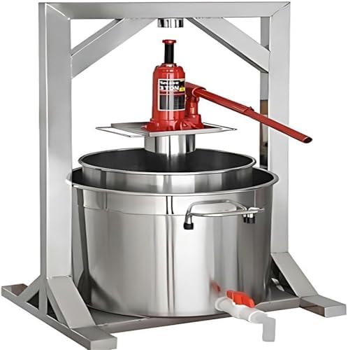 12L/22L/36L Stainless Steel Fruit Wine Press - Manual Honey & Cider Press with Hydraulic System for Grapes, Fruits, & Pomace - DIY Wine Making Supplies & Equipment