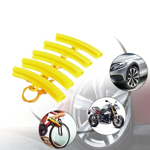 Cunyuer 5 Pcs Rim Protector, Motorcycle Tire Changer, Tire Spoons, Wheel Protector Rim, Car Wheel Changing Edge Savers Tool for SUVs, Motorcycles