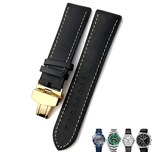 Bracelet de montre en cuir haut de gamme 20-22mm pour habiller votre Omega Seamaster