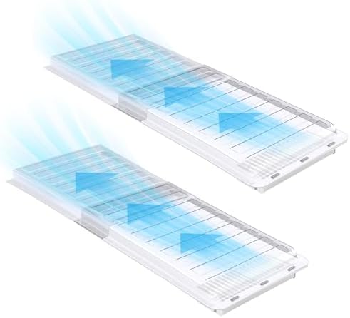 Blosail Magnetic Air Vent Deflector for Under Furniture, Upgraded Thickened Floor Vent Extender for Home Floor, Thick PET Material, Fits 10" to 12" Wide Floor Registers, Extends up to 33" Long, 2-Pack
