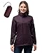 33,000ft Damen Wasserdichte Faltbar Regenjacke mit Kapuze, Leicht Atmungsaktive Windbreaker Jacke, Fahrradjacke für Frauen Fahrrad Sport Outdoorjacke