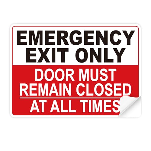 Emergency Exit Only Sticker - Self Adhesive