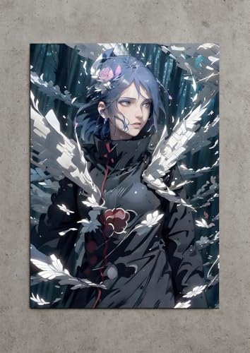 Image of NIJUKA Anime Printed Metal sheet Poster For Home And Room Decoration | For Anime Art Fans Boys And Girls (Akatsuki 3 member)