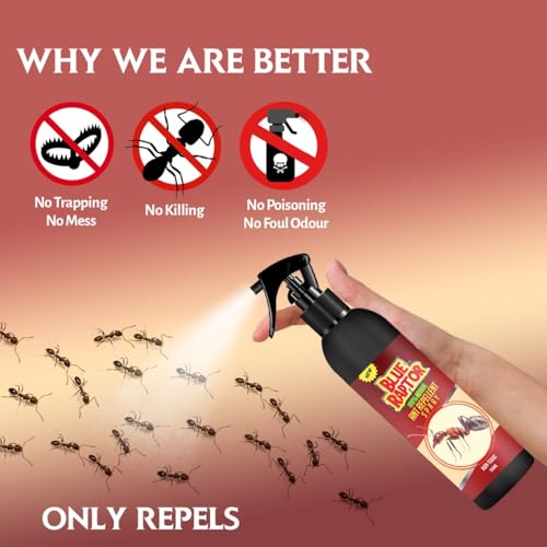 Image of Blue Raptor Herbal Ant Control Spray, 200ml | Safe for Babies & Pets | Powerful Red Ant Defense for Home & Kitchen | Powerful Red Ant Barrier for Household Use | Pack of 1 (200ml) | - FORMULATION 3X