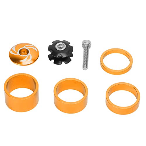 Yuecoom Bike Headset Light Weight Environmental Friendly Glossy Complete Bicycle Replacement Parts (Gold)