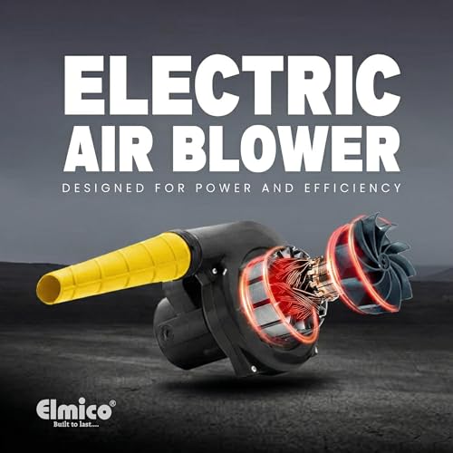 Image of Elmico 700W Electric Air Blower for PC and AC Cleaning - 100% Copper Armature Motor, 40 Mins Continuous Use, Heavy Duty Dust Cleaner Blower with High Suction & Air Flow (Yellow & Black)
