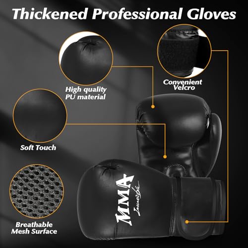 NZQXJXZ Saco de Boxeo Colgante, Equipo de Entrenamiento de Boxeo con Saco Boxeo Sin Relleno de 120cm, Pelota de Reflejos, Guantes de MMA, Muñequera, Set de Boxeo para Kárate Kickboxing Muay Thai - imagen 7