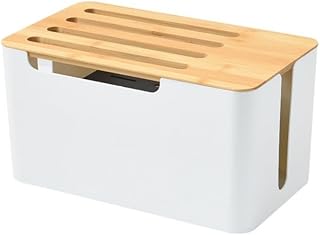 WiFi Router Storage Box Cable Multifunction Storage Box Desktop Wireless Router Organizer Box Cable Management Box for Cable Boxes Routers Remotes DVD Set