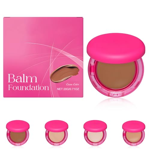 Image of 2025 New Peptide Bounce Balm Foundation, Peptide Bounce Foundation, Age-Defying Makeup for Mature Skin, Natural, Medium Coverage, Blur Fine Lines, Smooths Texture (Cocoa color)