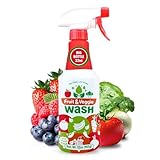 Dr. Robaina Fruit & Veggie Wash – Produce Cleaner Spray 32 fl oz | Removes Waxes & Harmful Residue | No Aftertaste | Baby-Safe Plant-Based Formula | Made in USA