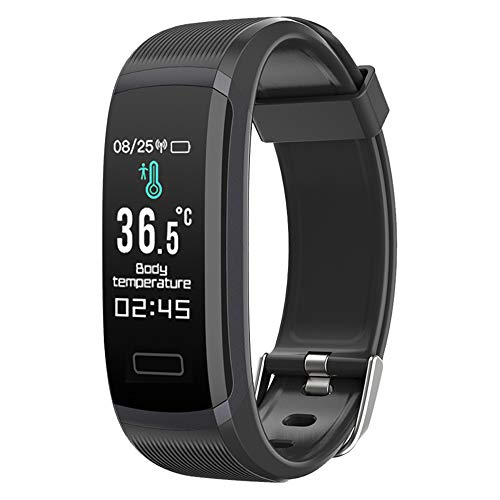Directtyteam Smartwatch,T6 Pulsera Inteligente de Temperatura Corporal Ritmo cardíaco Rastreador de Ejercicios Reloj Deportivo Bluetooth Reloj Inteligente