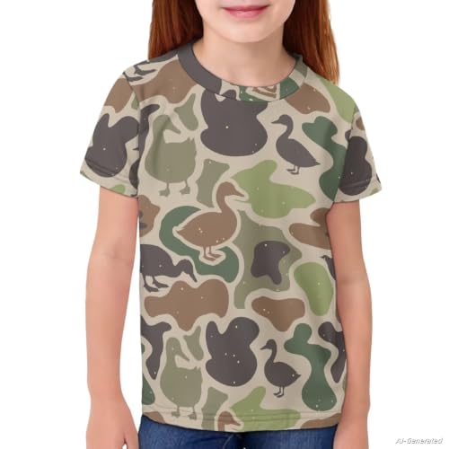 Image of Renewold Kids Novelty T-Shirt for Girls Boys Short Sleeve Crewneck Summer Tee Soft Breathable Graphic Shirt for Age 2-16