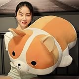 MIAOHAHA Plush Corgi Dog Shiba Inu Dog Plush Pillow Stuffed Animal Kids Plush Toy Pillow (Corgi, 80cm/31.4in)