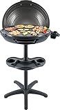 Steba VG 325 Elektro BBQ-Grill | XXL Grillplatte 48 cm Durchmesser | Deckel mit Scharnier | stufenlose Temperaturregelung | Low-Fat: Bratfl?ssigkeit l?uft in eine Auffangschale ab | 2000 W